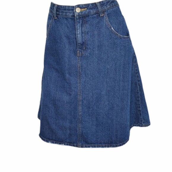 ANAP MIMPI denim skirt Japan distressed midi blue jean M - Picture 1 of 12